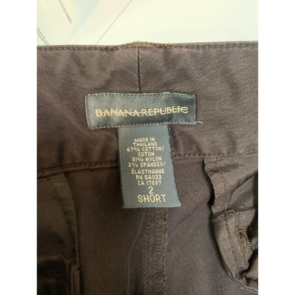 Banana Republic Womens Brown Pants 2 Short - Picture 4 of 4